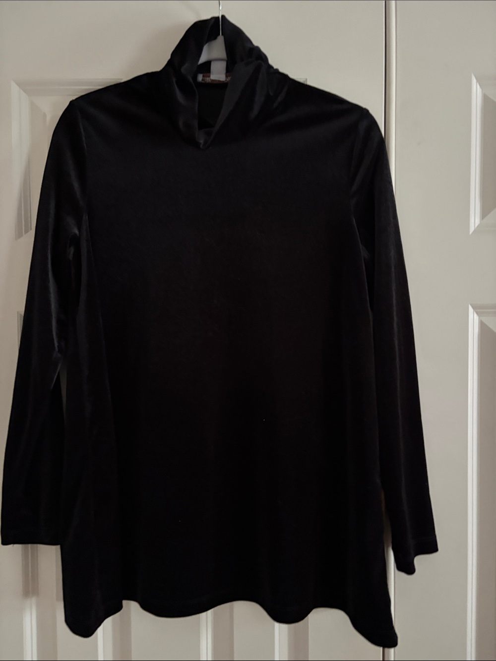 Coldwater Creek Black Velvet Tunic Top